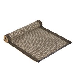 LEKKER L�PER, BRUN/BEIGE MED BRUNE KANTER, 33 X 120 CM