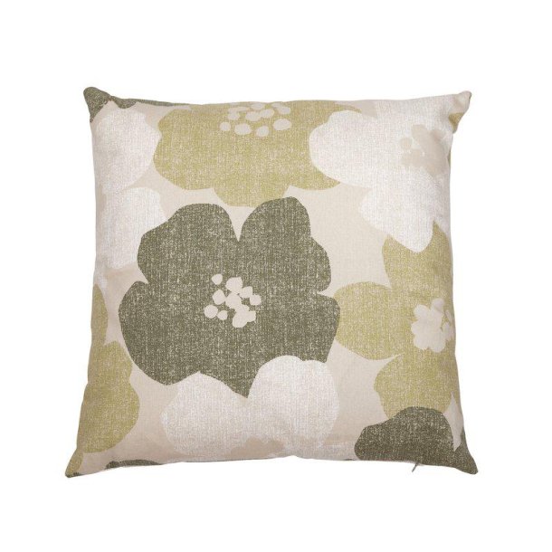 NYDELIG PUTETREKK MED GR�NNE BLOMSTER, 48 X 48 CM