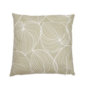 LEKKERT PUTETREKK MED BLADMOTIV, LYS GR�NN, 45 X 45 CM