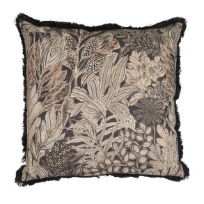 DET LEKRESTE PUTETREKK MED MNSTER, SVART/BEIGE, 45 X 45 CM