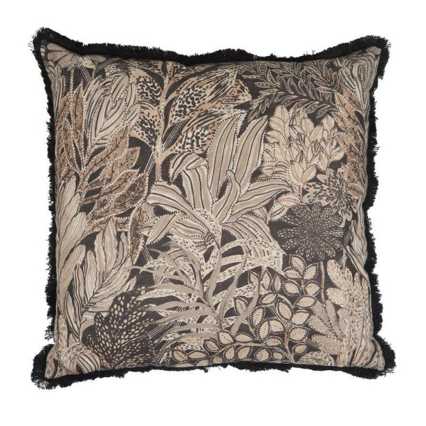 DET LEKRESTE PUTETREKK MED MNSTER, SVART/BEIGE, 45 X 45 CM