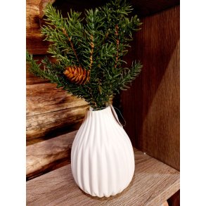 TRENDY VASE, HVIT, H 11 CM