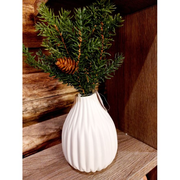 TRENDY VASE, HVIT, H 11 CM