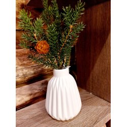 TRENDY VASE, HVIT, H 11 CM