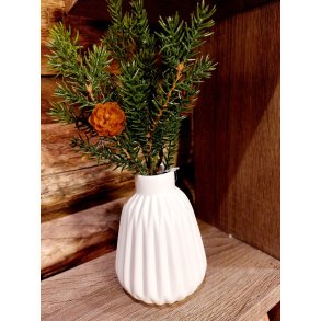 TRENDY VASE, HVIT, H 11 CM