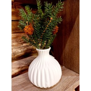 TRENDY VASE, HVIT, H 11 CM