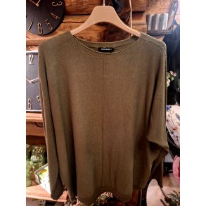 NYDELIG OG SUPERMYK ONE-SIZE GENSER MED FLETTEM�NSTER P� ERMET, VISCOSE BLANDING, GR�NN