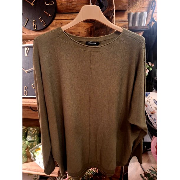 NYDELIG OG SUPERMYK ONE-SIZE GENSER MED FLETTEM�NSTER P� ERMET, VISCOSE BLANDING, GR�NN