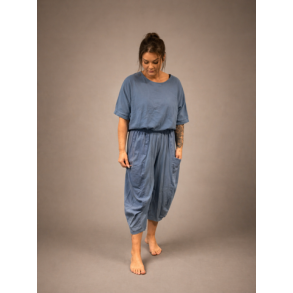 NYDELIG ONE-SIZE TOPP I LIN/BOMULL, JEANSBL�