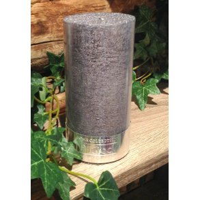 KUBBELYS MØRK GRÅ RUSTIKK, 7 X14 CM