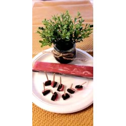 GAMMELDAGS KARAMELL STANG MED SMAK AV SALT LAKRIS OG BRINGEBR, 100 GR.