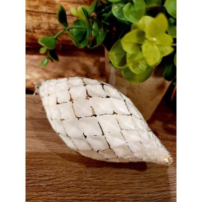 NYDELIG JULEKULE, HVIT M/SLV 10CM, DRPEFORMET
