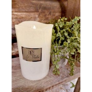 NYDELIG LEDLYS, HVIT, 7,4 X 12 CM