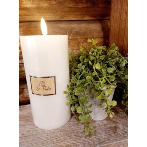 VAKKERT LEDLYS MED TIMER, HVIT, 7,5 x 15 CM