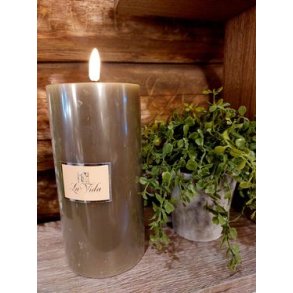 VAKKERT LEDLYS MED TIMER, MRK GRNN, 7,5 x 15 CM