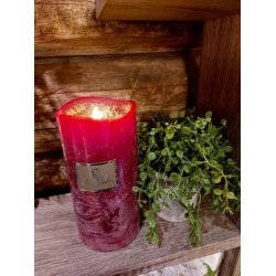 NYDELIG LEDLYS, RD, 7,4 X 15 CM