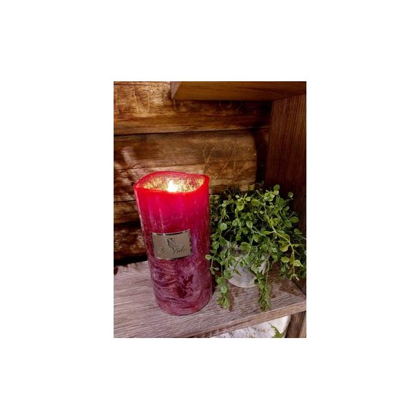 NYDELIG LEDLYS, RD, 7,4 X 15 CM