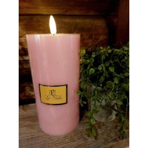 VAKKERT LEDLYS MED TIMER, ROSA, 7,5 x 15 CM