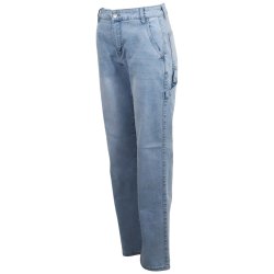 JEANS MED RETTE BEN, LS OG LEDIG MED STRETCH, LYS BL