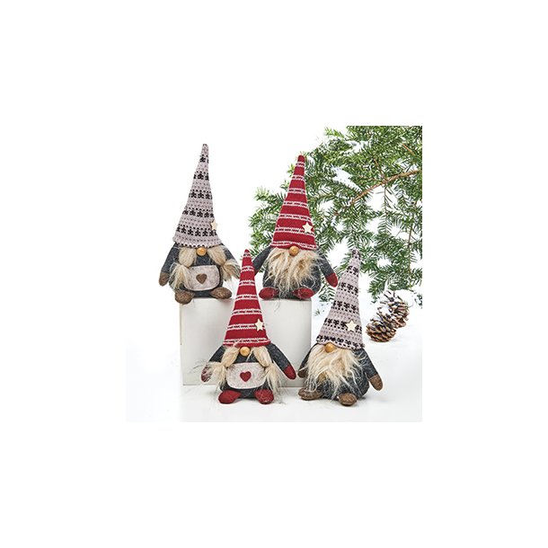 KOSELIG NISSEMOR MED GR LUE, H 22 CM