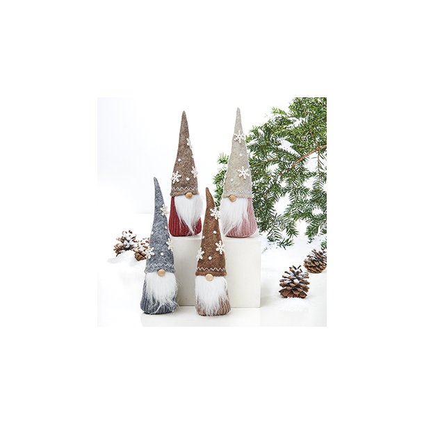 H�Y OG FLOTT NISSEGNOM, GR� , H 26 CM