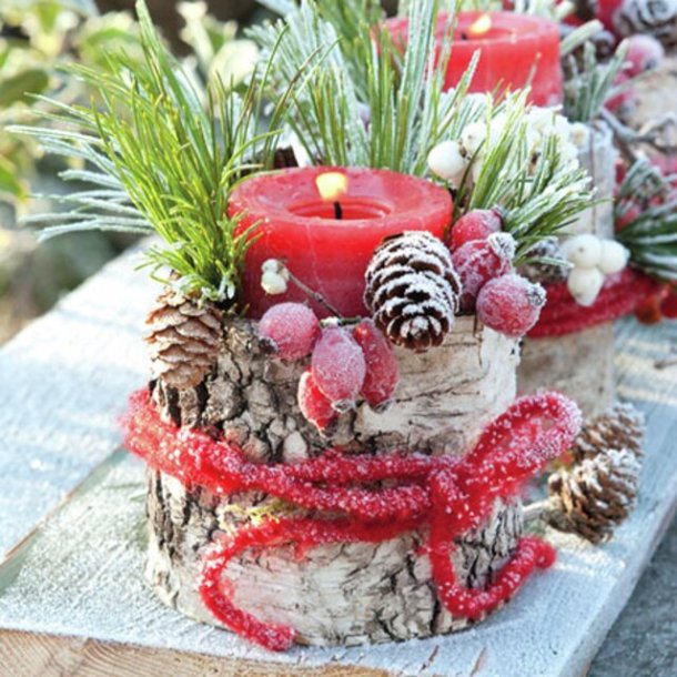 JULESERVIETT "FROZEN CANDLE", KAFFE