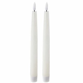 2-PAKNING LED KRONELYS, IVORY, H 22 CM