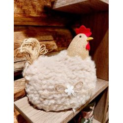 STOR OG MYK PSKEHNE, 20 x 19 CM BEIGE