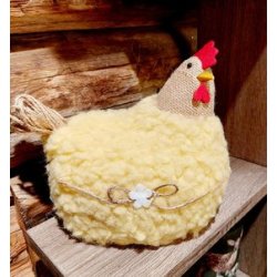 STOR OG MYK PSKEHNE, 20 x 19 CM GUL