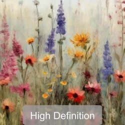 LERRETSPLAKAT UTEN RAMME, BLOMSTER MOTIV, 40 X 60 CM!