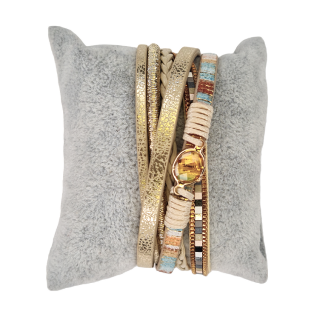 LEKKERT ARMBND MED MAGNETLS, GULLFARGET