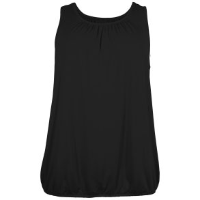 LEKKER VISCOSE TOPP MED STRIKK NEDE, SVART